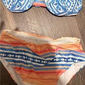 Kenny Flowers Blue and Orange Bikini